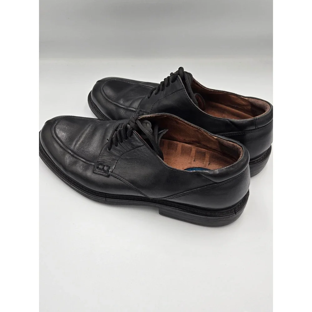 Florsheim Comfortech Mens Black Leather Moc Toe Oxford Dress Shoes 10 or 10.5